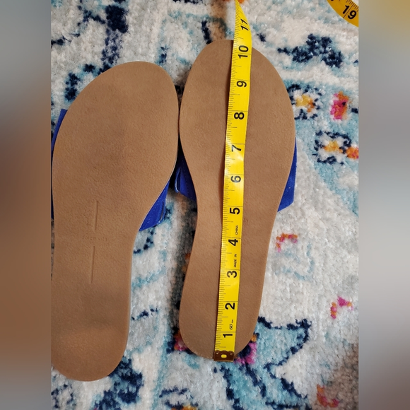 DOLCE vita blue and tan sandals. Size 8.5. GUC minor separation at seam - Picture 3 of 7